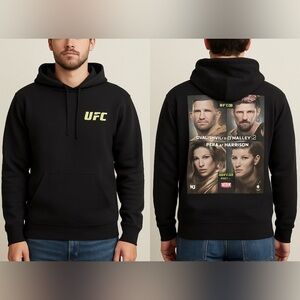 UFC 316 Limited Edition Fight men’s Hoodie black size small pockets pullover